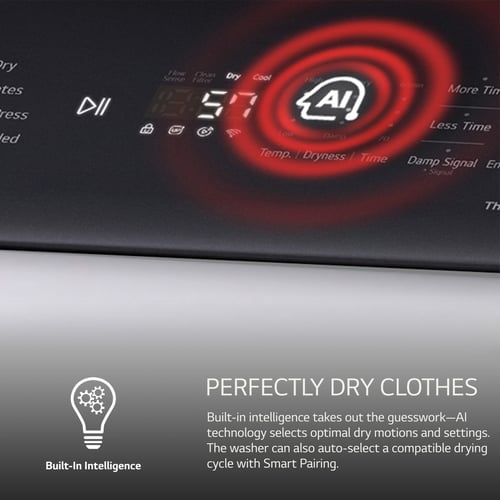 LG 7.3 CF Electric Dryer, Wi-Fi, Easy Load, AI Sensor Dry - Alpine White-DLE8400WE