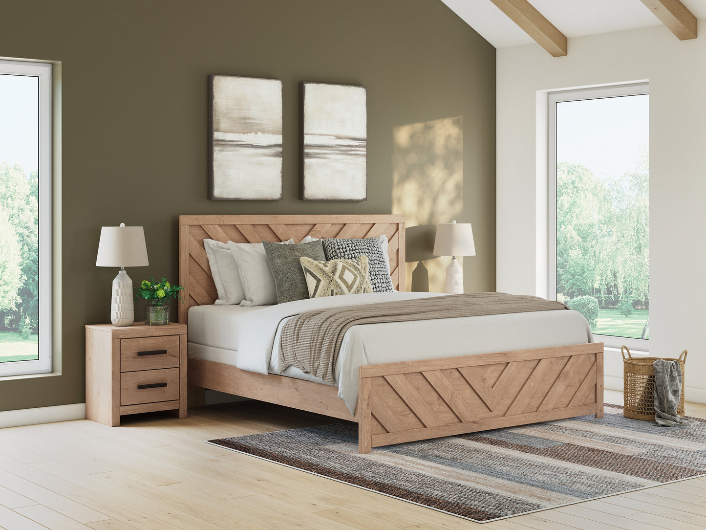 Sanginlane Panel Bed
