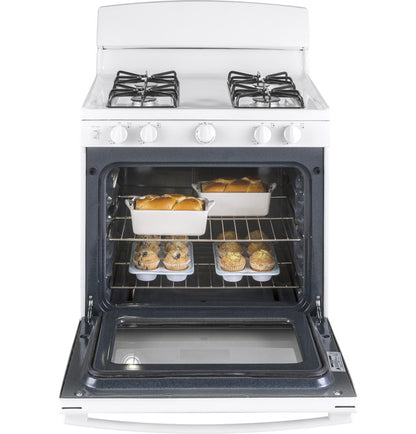 GE 30" FS G Range White-JGBS30DEKWW