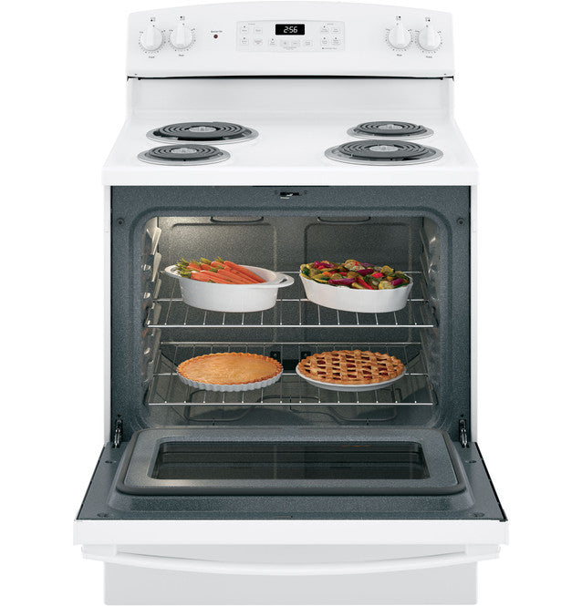 GE 30" FS E Range White-JB256DMWW
