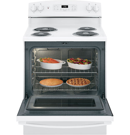 GE 30" FS E Range White-JB256DMWW