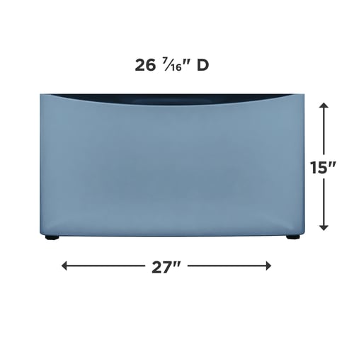 15" Pedestal, Spacious Storage Drawer - Glacier Blue-ELPWD27AG