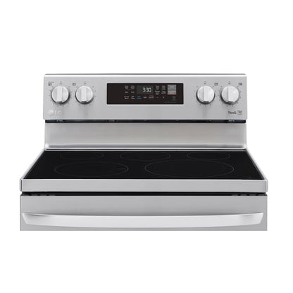 LG 6.3 CF / 30" Electric Range, Convection, Air Fry, ThinQ - Stainless-LREL6323S