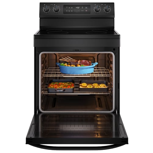Midea 30" Electric Range with Steam Clean - Black-MER30S2ABB