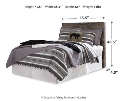 Derekson Full Panel Headboard with Mirrored Dresser