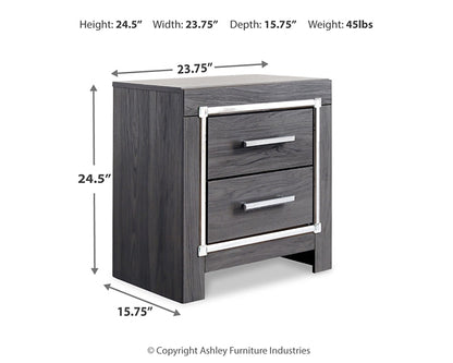 Lodanna King Panel Bed with Mirrored Dresser, Chest and Nightstand