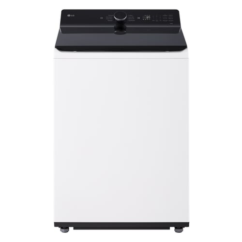 LG 5.5 CF Top Load Washer, TurboWash 3D, Wi-Fi, Easy Unload, Agitator - Alpine White-WT8405CW